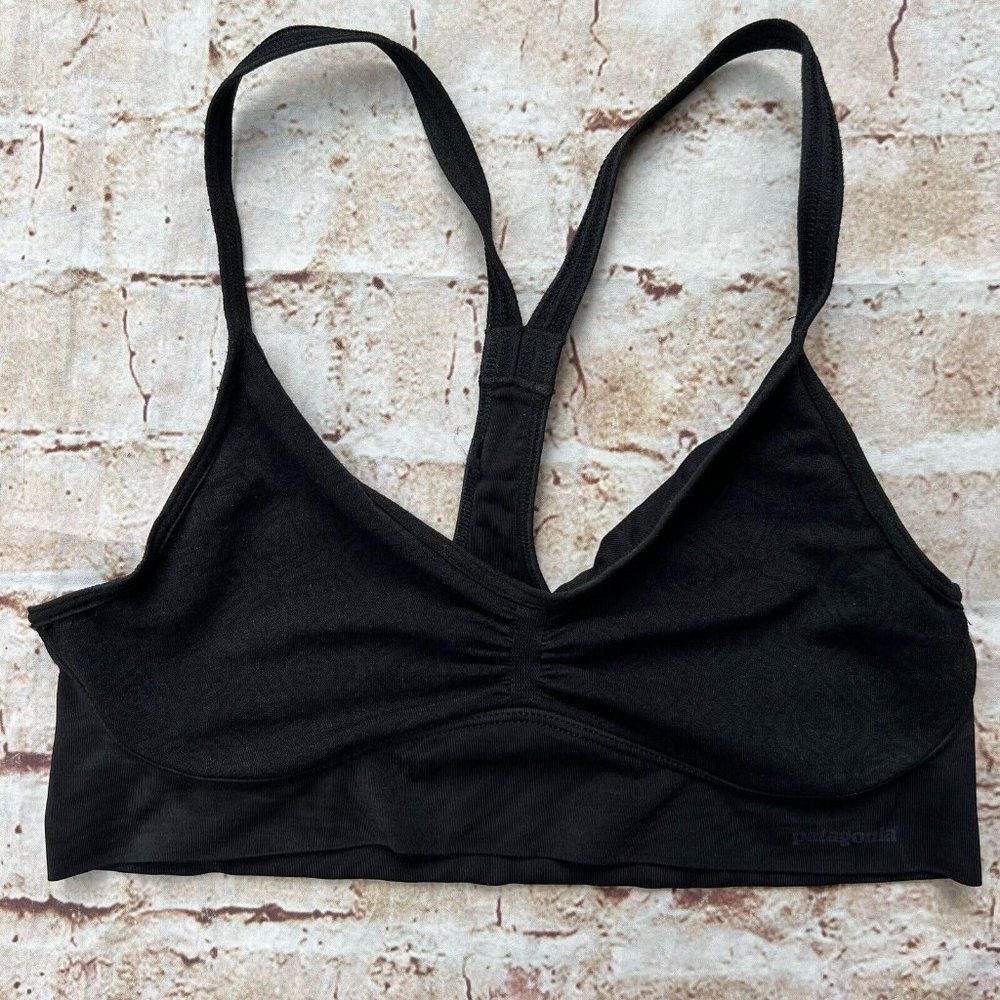 Patagonia Womens Size Medium M Barely Bra Black Sports Bra Hiking Walking